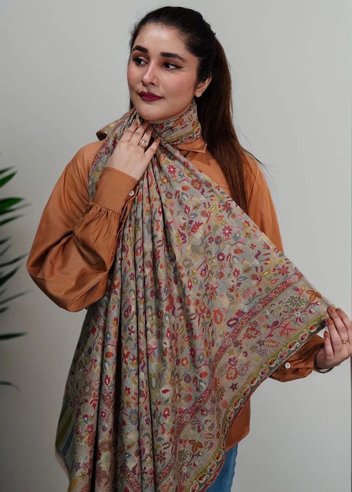 Sanaulla Exclusive Range Pashmina Shawl MAMA D-25 Multi - Winter Collection