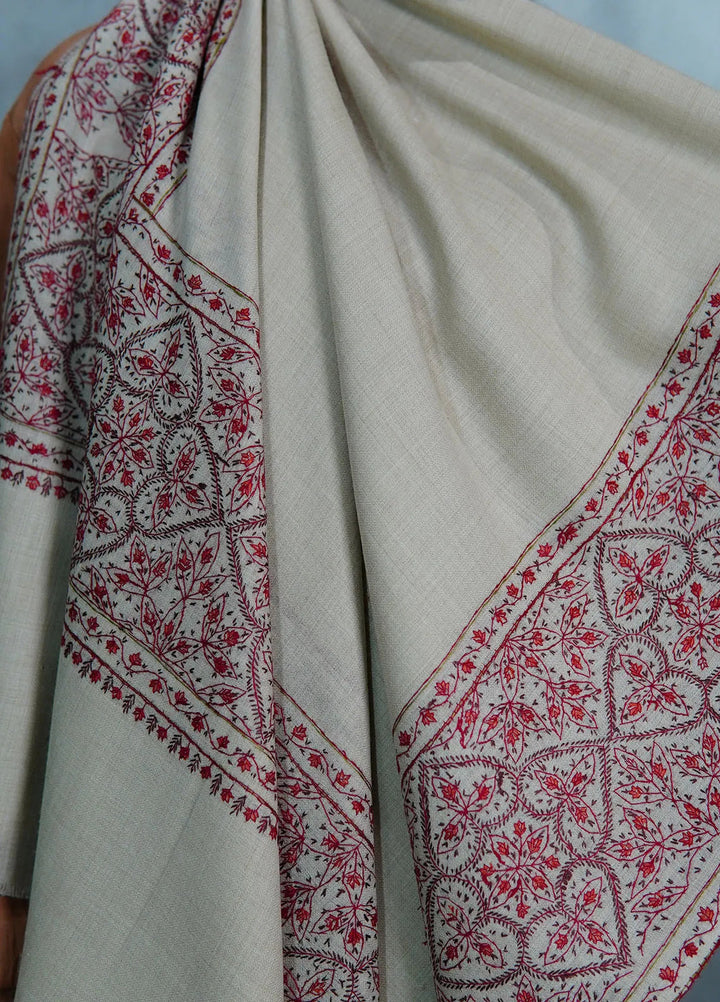 Sanaulla Exclusive Range Pashmina Shawl MAMA D-5 Fawn - Winter Collection