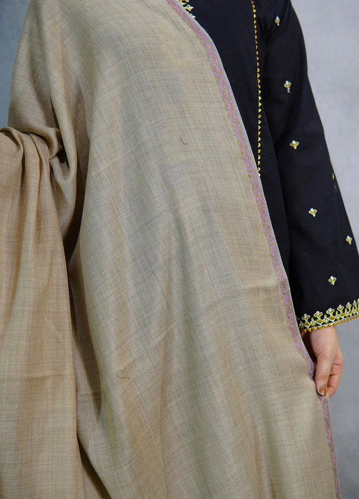 Sanaulla Exclusive Range Pashmina Shawl MAMA D-6 Brown 5 - Winter Collection