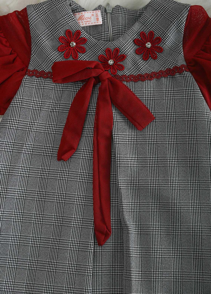 Sanaulla Exclusive Range Cotton Casual Girls Tops -  21207 Grey Red