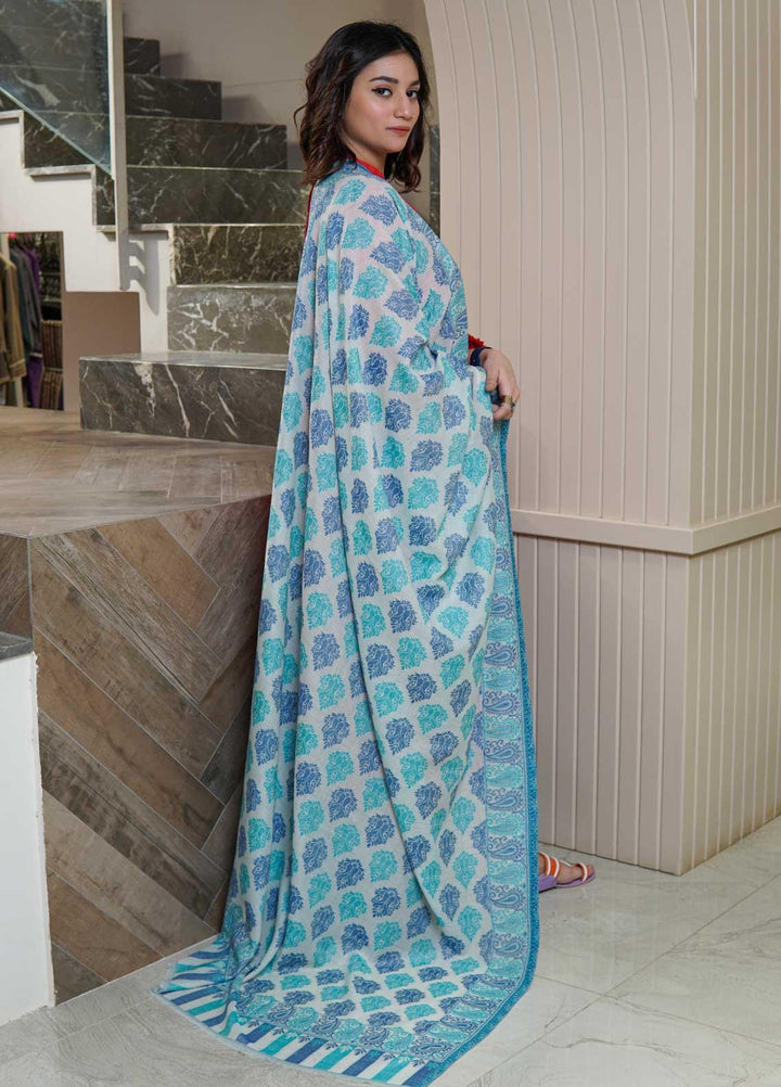 Sanaulla Exclusive Range  Pashmina  Shawls MAMA-12 Ferozi - Pashmina Shawls