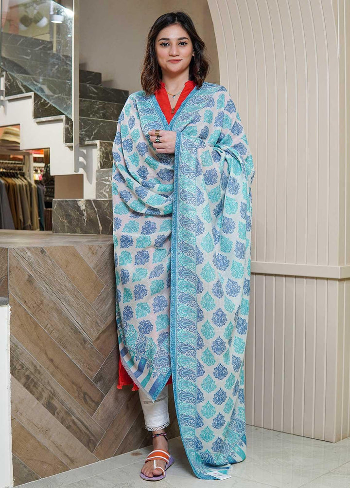 Sanaulla Exclusive Range  Pashmina  Shawls MAMA-12 Ferozi - Pashmina Shawls