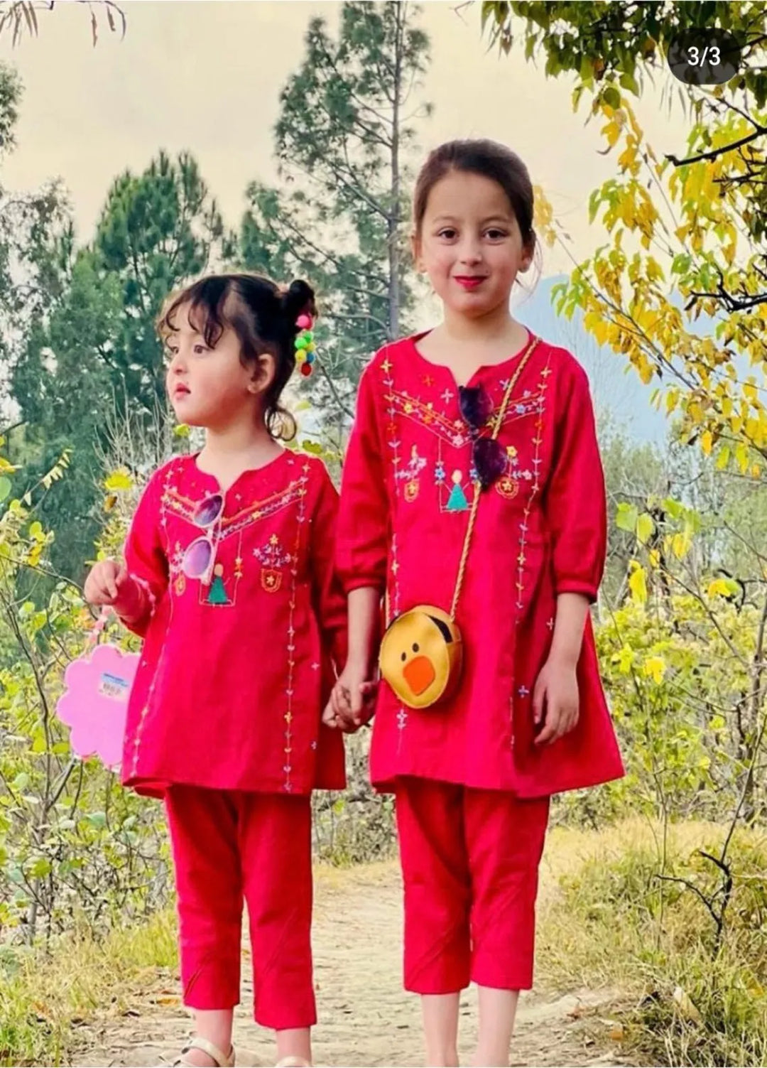 Sania Khan Pret Embroidered khaddar 2 Piece Suit Pink Doll