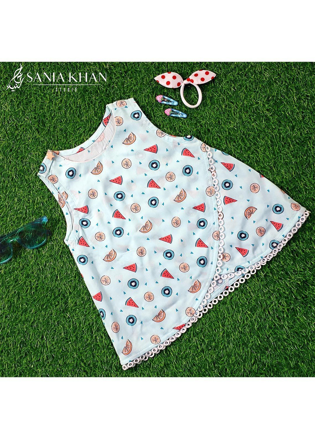 Sania Khan Linen Fancy Frocks for Girls -  SNK21F Outfit 09