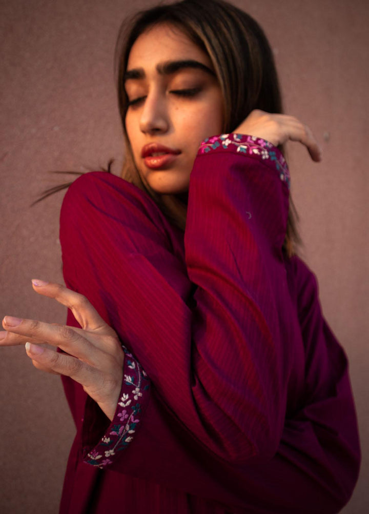 Sania Khan Pret  Jacquard 2 Piece Magenta Hues