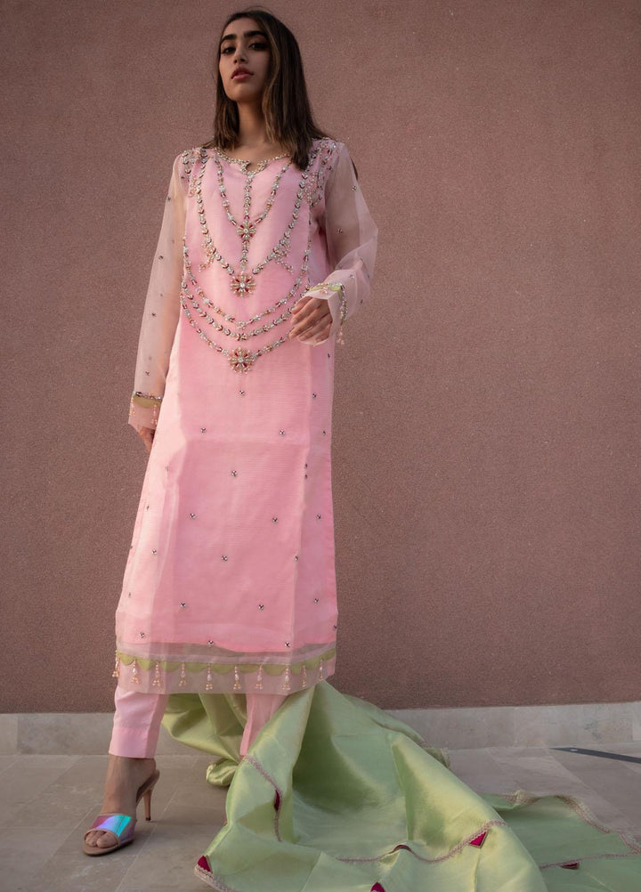 Sania Khan Pret  Organza 3 Piece Rosella