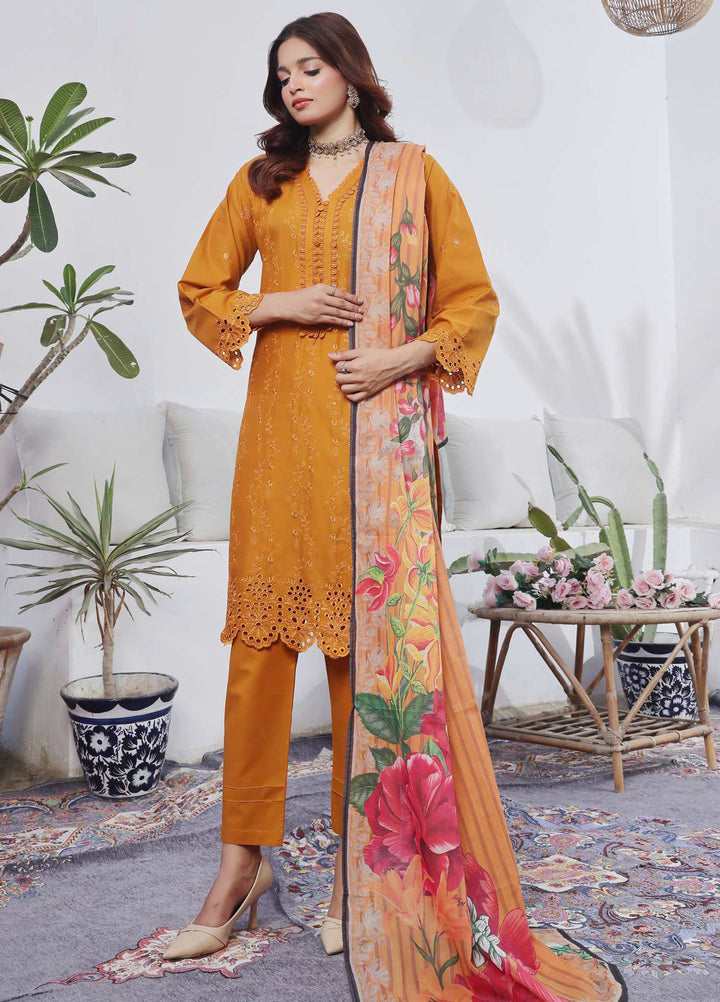 Saphron Pret Chikankari Lawn 3 Piece Suit SPH25CE D-07
