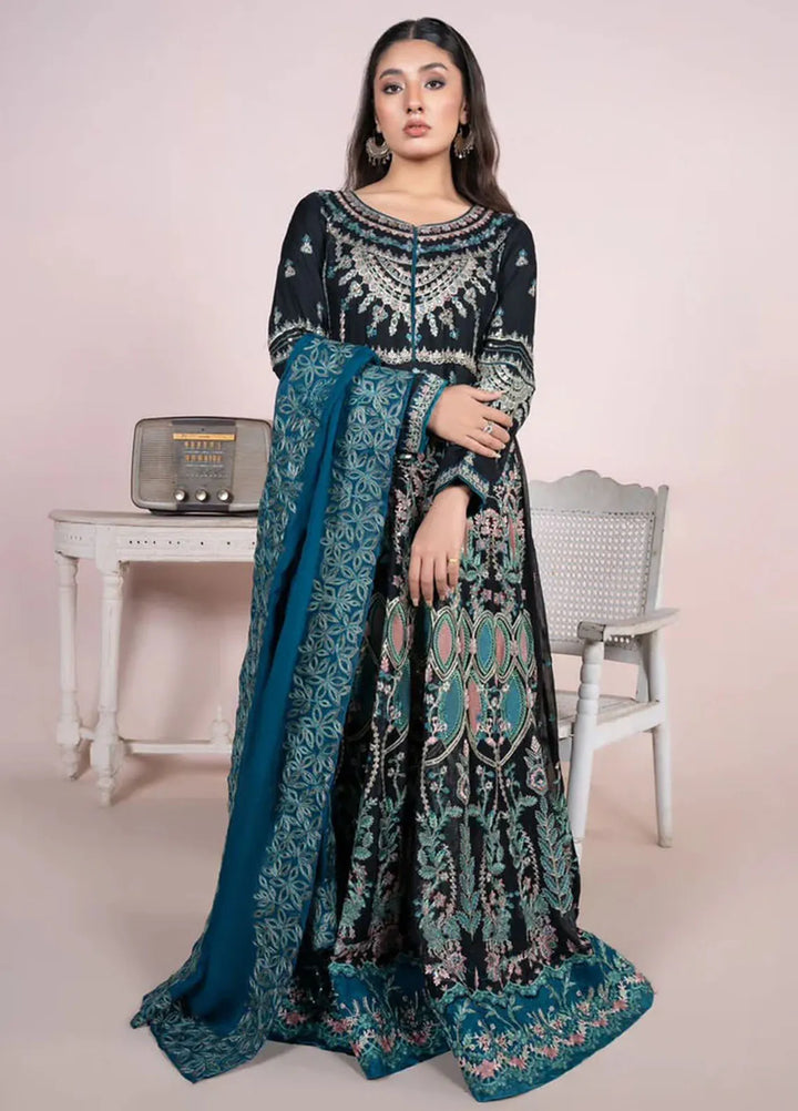Sara Jahan Pret Embroidered Chiffon 3 Piece Suit Aafreen