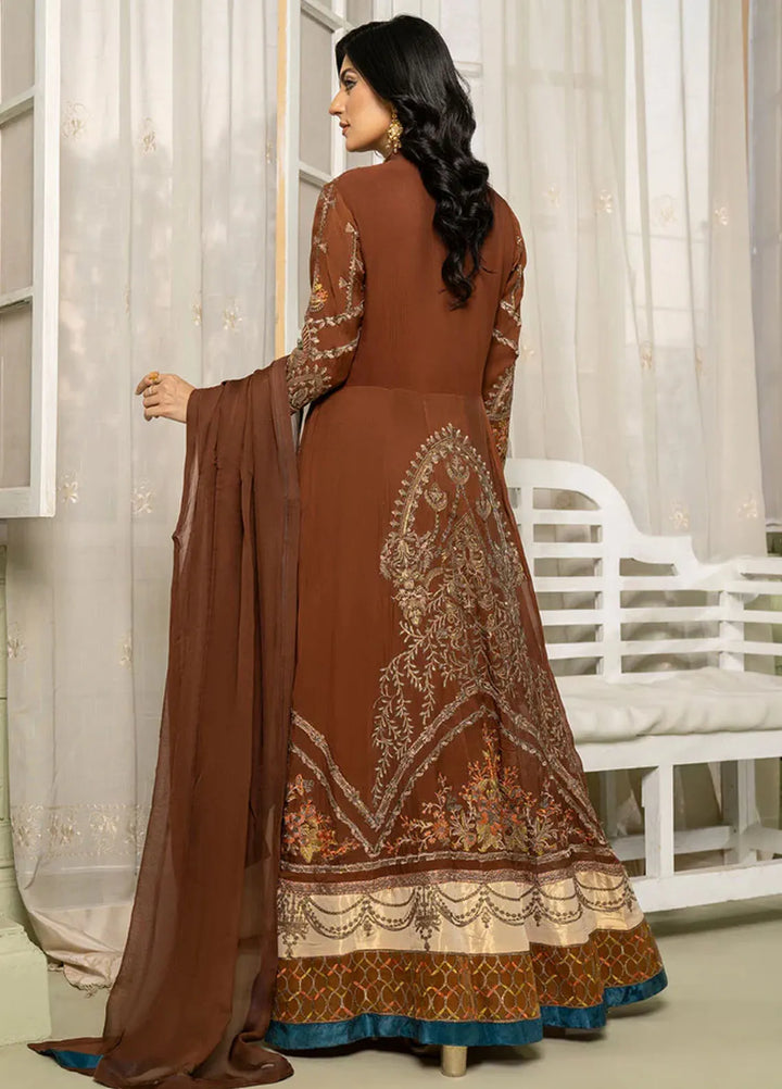 Sara Jahan Pret Embroidered Chiffon 3 Piece Suit Mahi