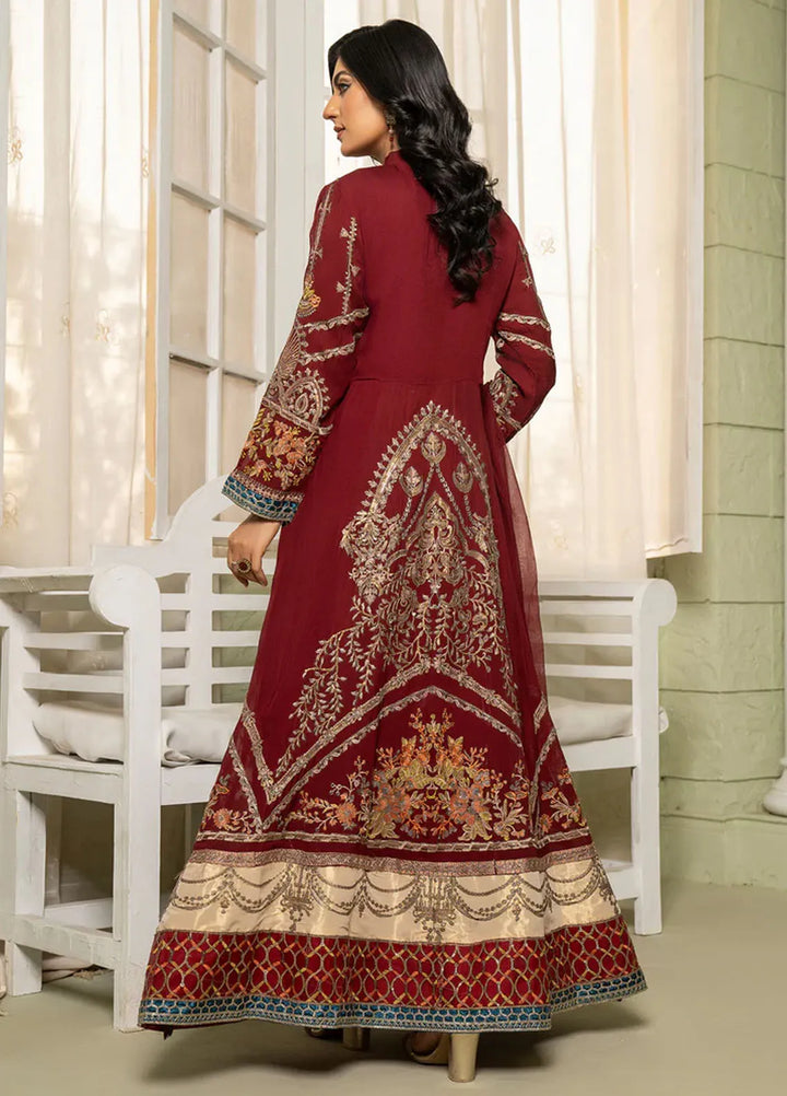 Sara Jahan Pret Embroidered Chiffon 3 Piece Suit Mehru