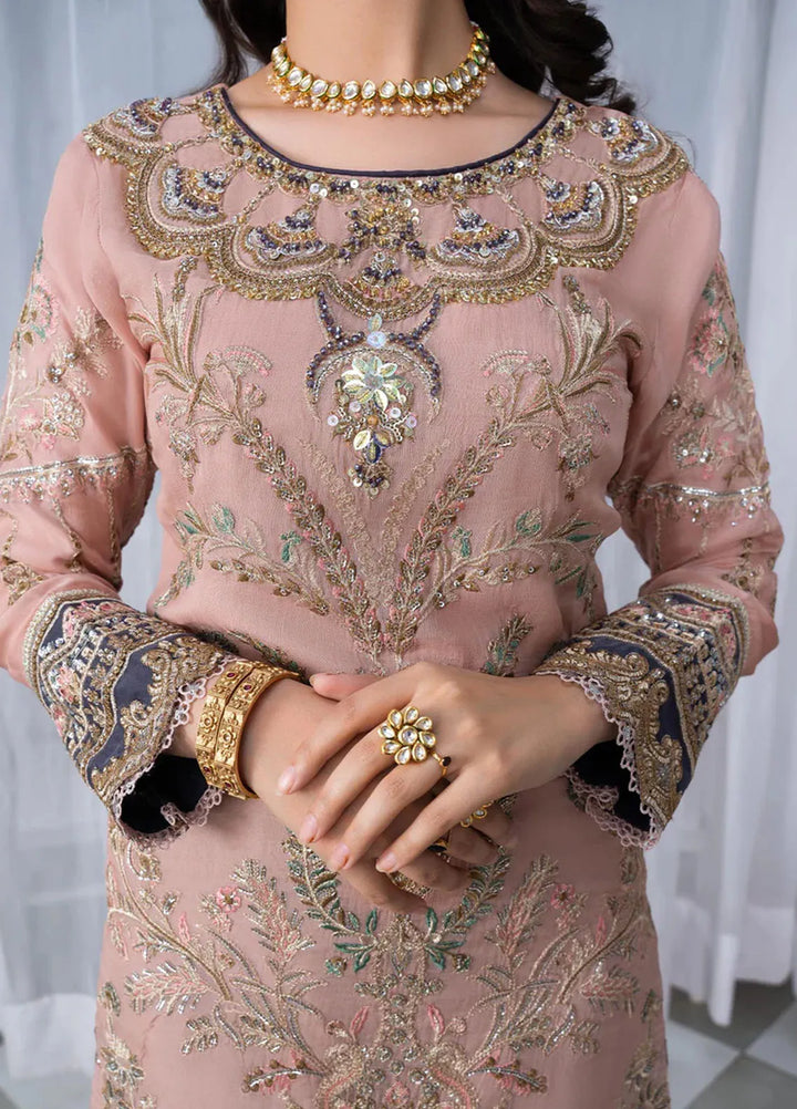 Sara Jahan Pret Embroidered Chiffon 3 Piece Suit Nazni