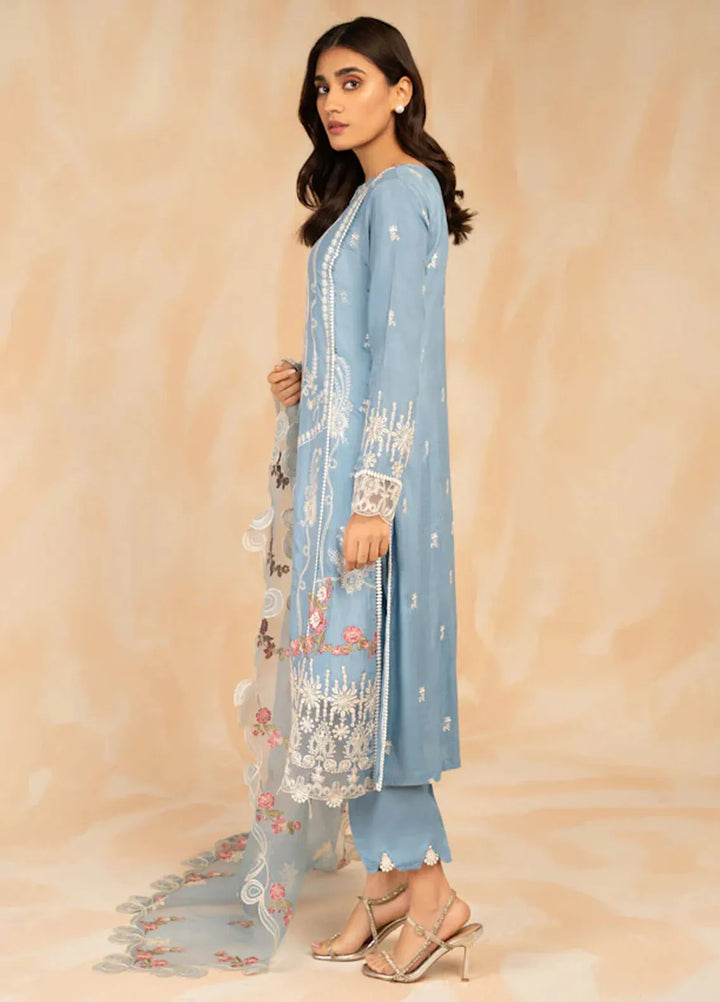 Sara Jahan Pret Embroidered Cotton 3 Piece Suit Firuze