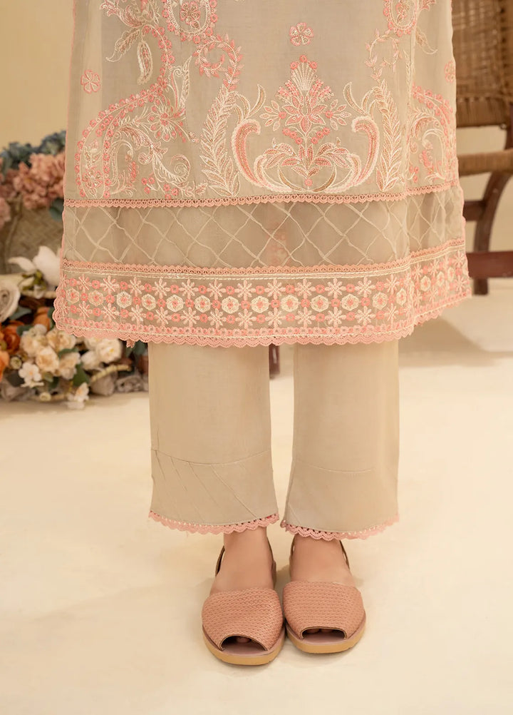 Sara Jahan Pret Embroidered Cotton 3 Piece Suit Hazel