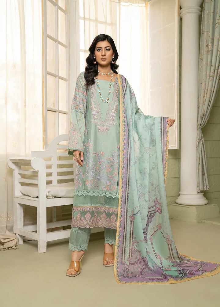 Sara Jahan Pret Embroidered Cotton 3 Piece Suit Hooriya