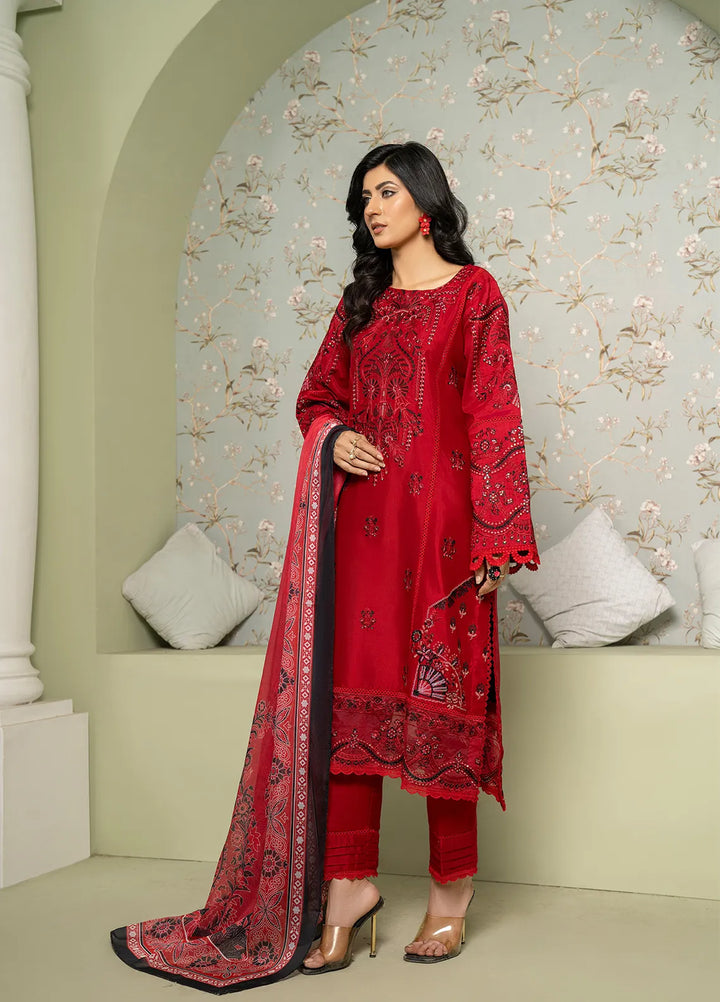 Sara Jahan Pret Embroidered Cotton 3 Piece Suit Maah E Kamil