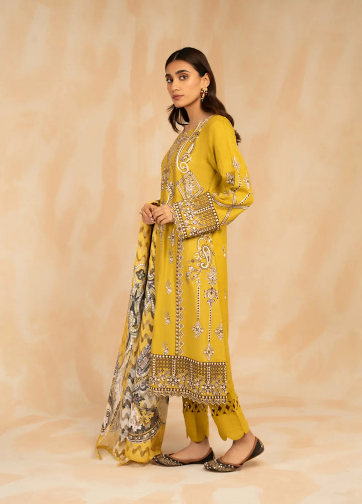 Sara Jahan Pret Embroidered Cotton 3 Piece Suit Marwa