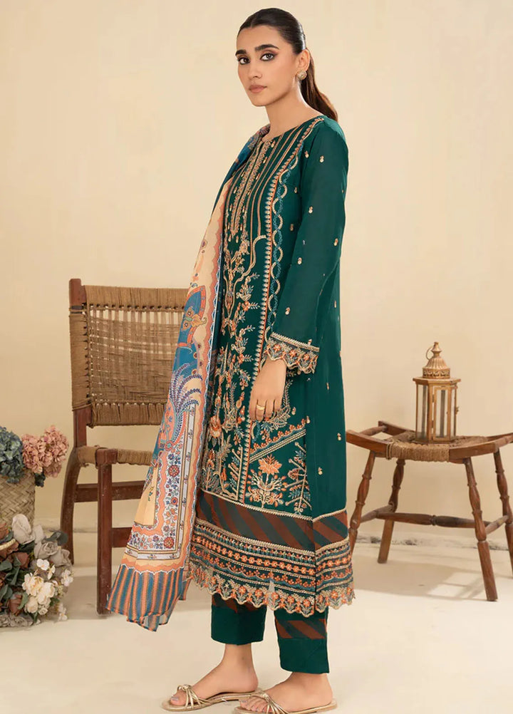 Sara Jahan Pret Embroidered Cotton 3 Piece Suit Nilofar