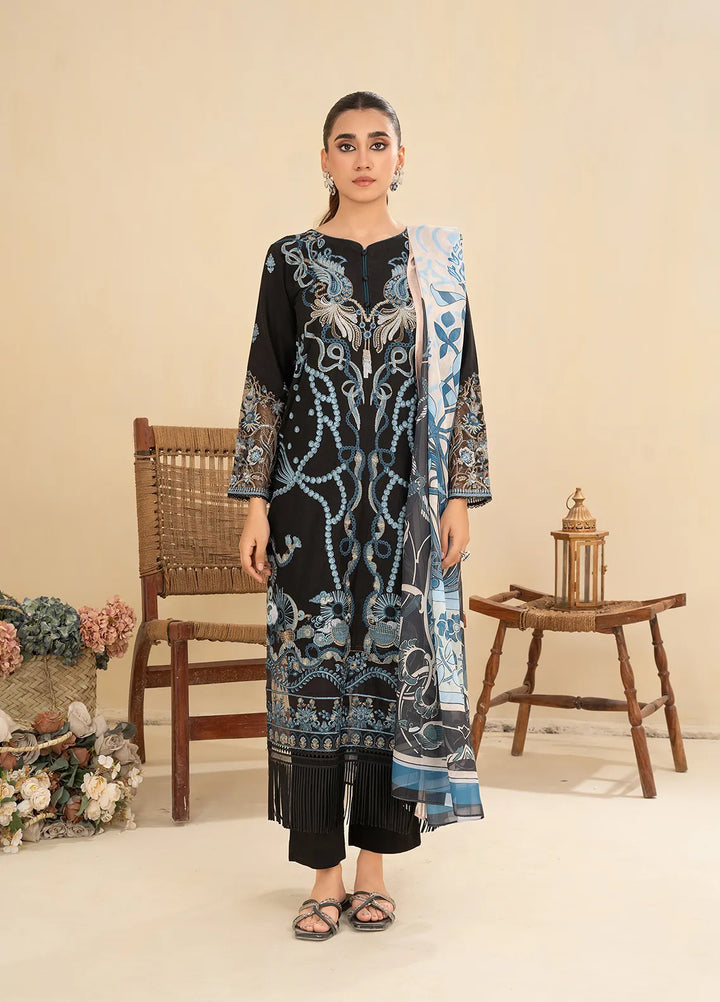 Sara Jahan Pret Embroidered Cotton 3 Piece Suit Rangrez