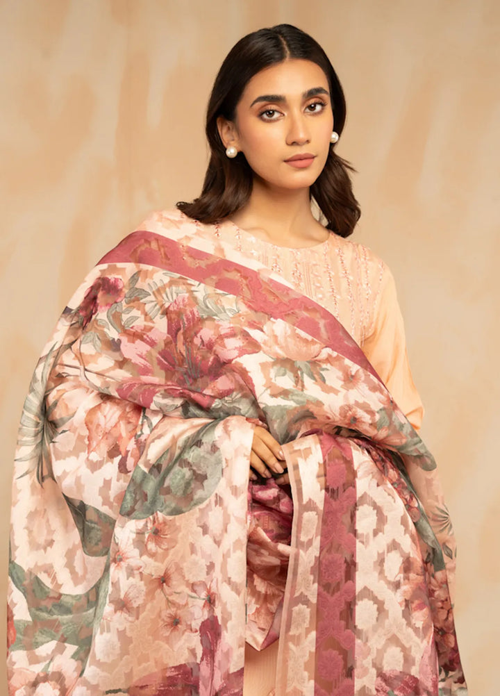 Sara Jahan Pret Embroidered Cotton 3 Piece Suit Selin