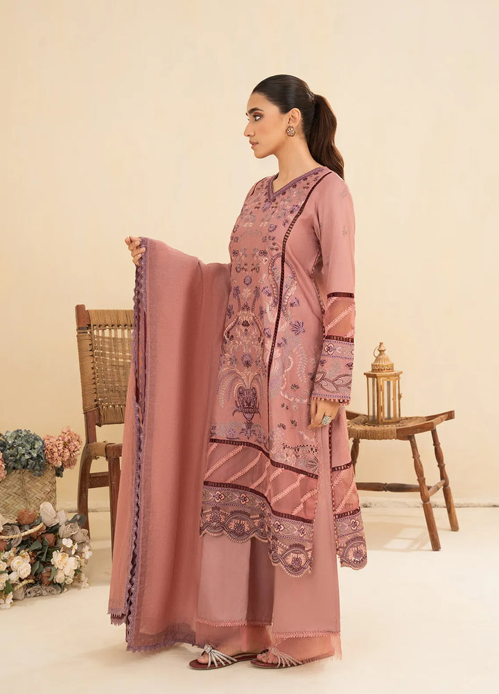 Sara Jahan Pret Embroidered Cotton 3 Piece Suit Zaibtan