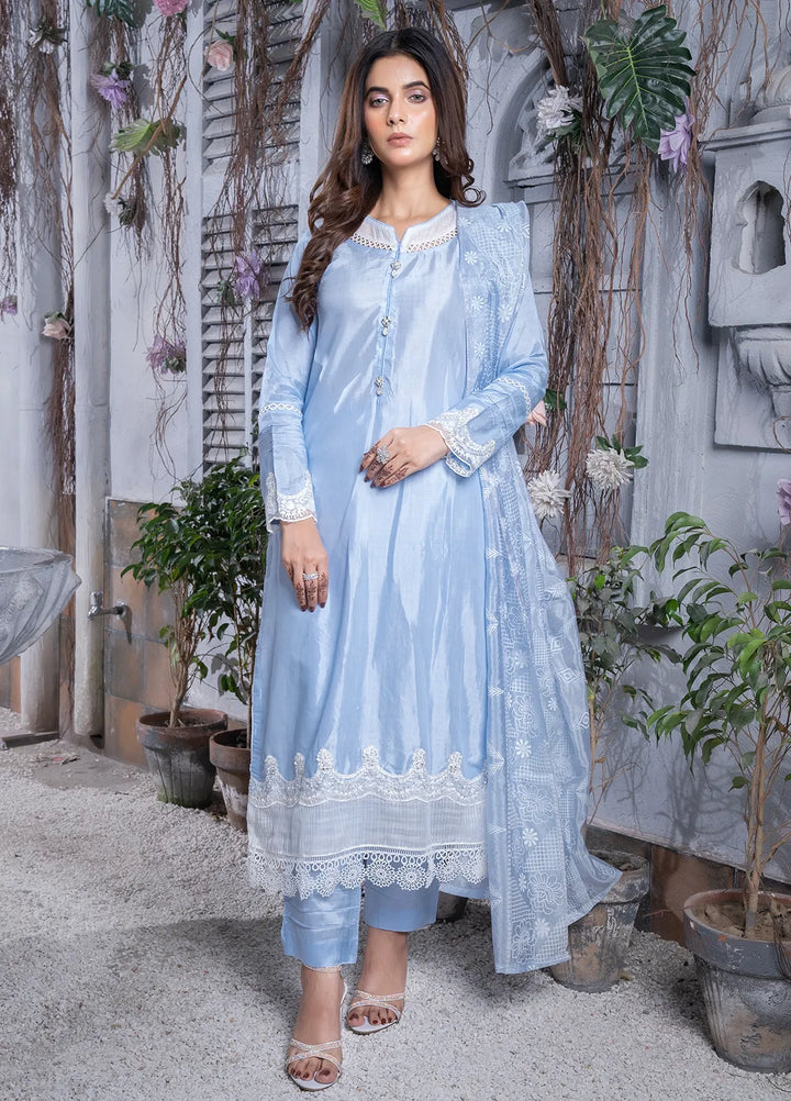 Sara Jahan Pret Embroidered Cotton 3 Piece Suit Zenel