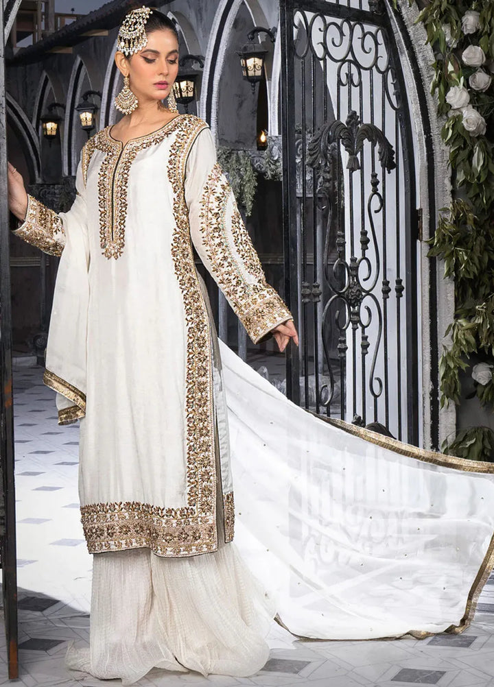 Sara Jahan Pret Embroidered Rawsilk 3 Piece Suit Jan e Jahan