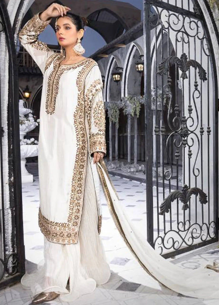 Sara Jahan Pret Embroidered Rawsilk 3 Piece Suit Jan e Jahan