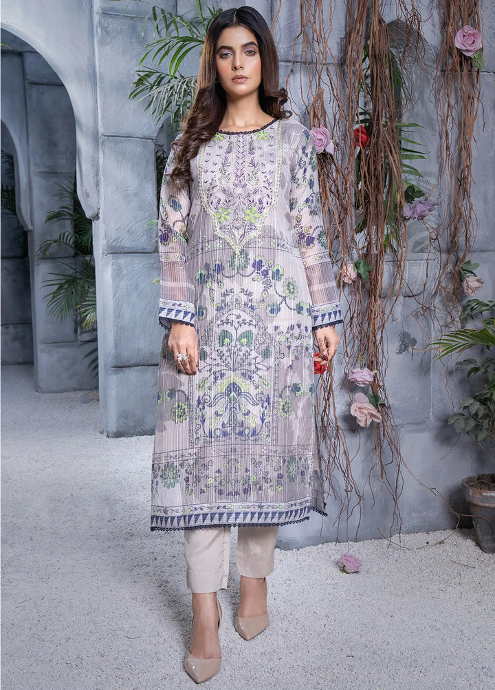 Sara Jahan Pret Embroidered Viscose 3 Piece Suit Dusty Bloom