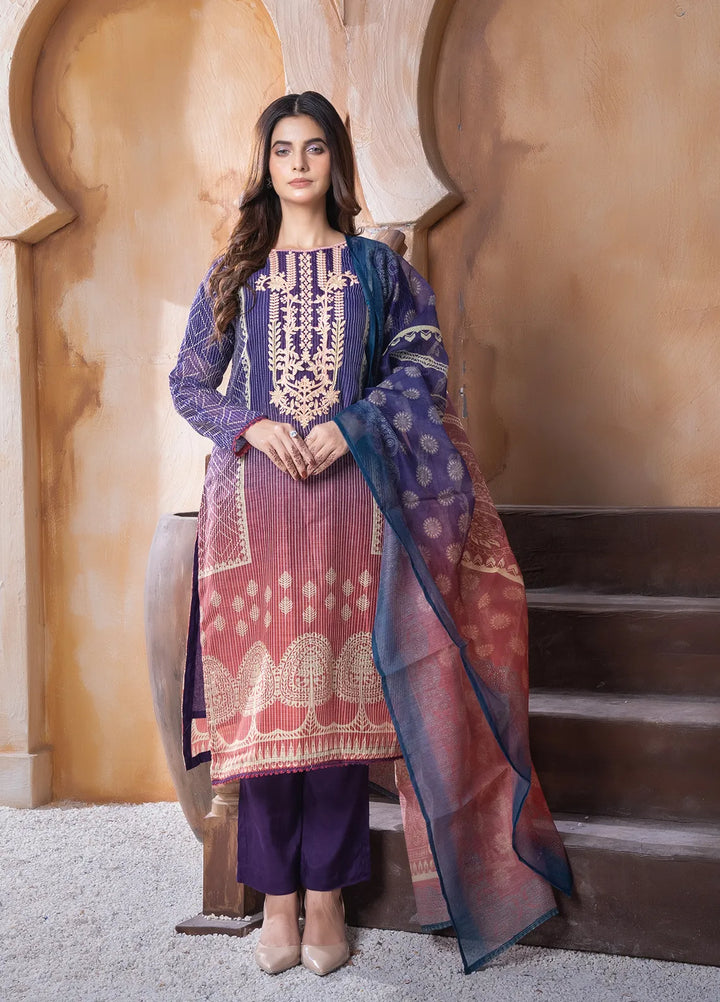 Sara Jahan Pret Embroidered Viscose 3 Piece Suit Zamda