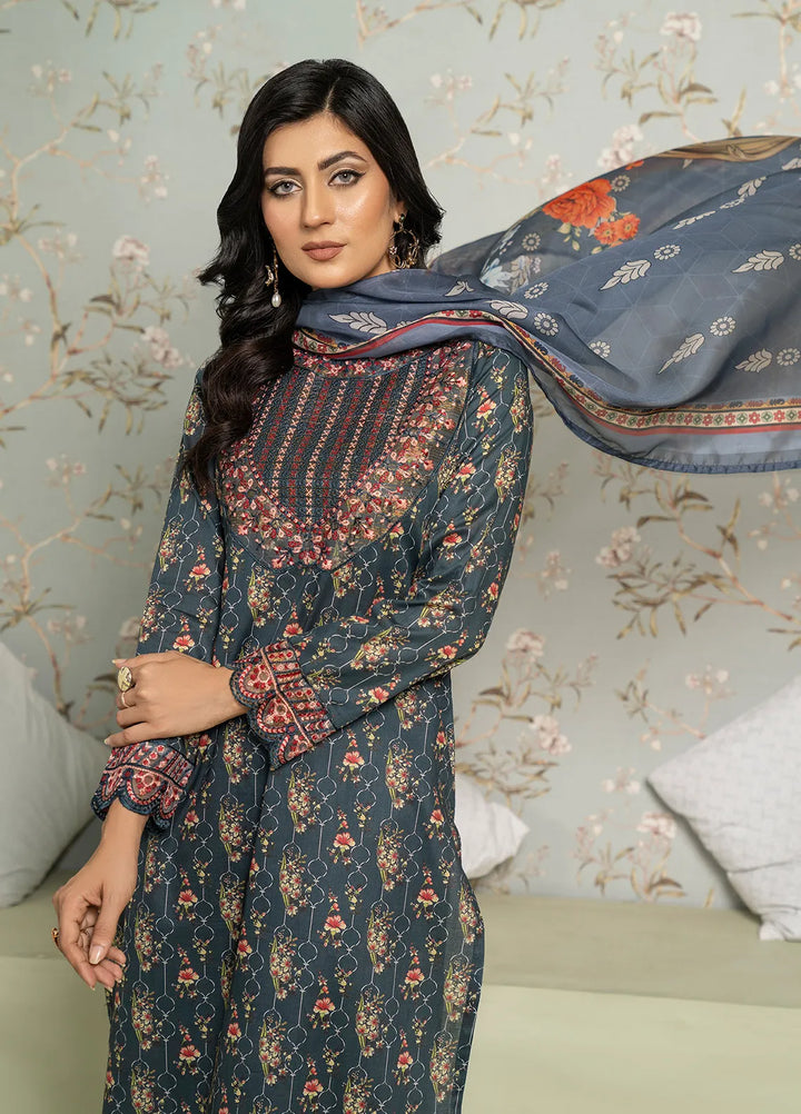 Sara Jahan Pret Printed Lawn 3 Piece Suit Mehrani