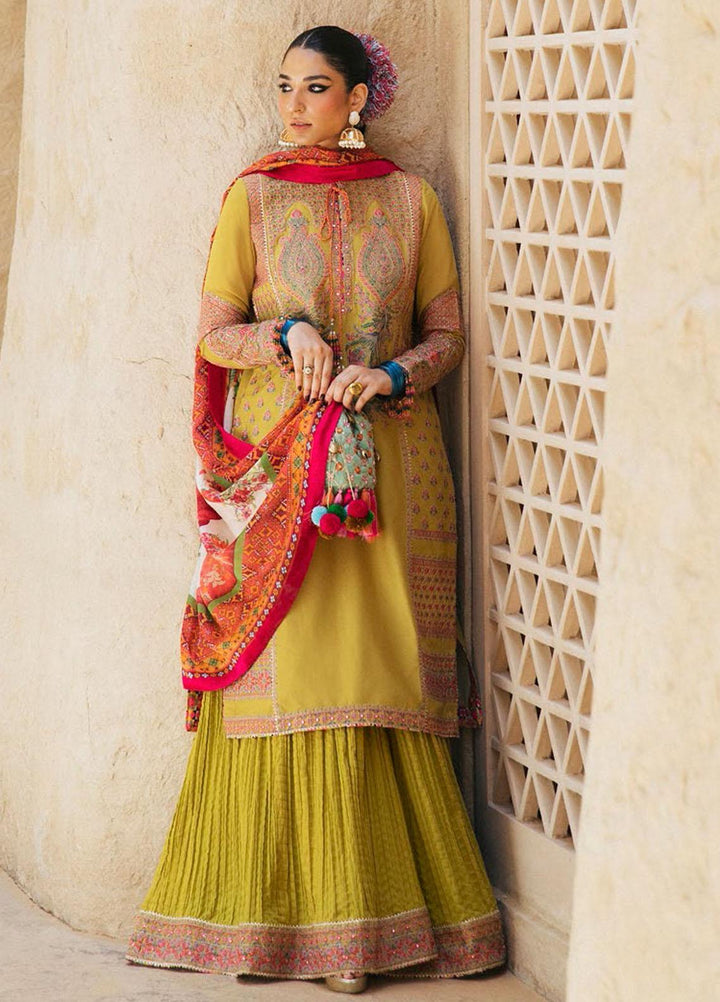 Sarab By Hussain Rehar Embroidered Lawn Suits Unstitched 3 Piece HRR22S D-200 Dahr - Summer Collection