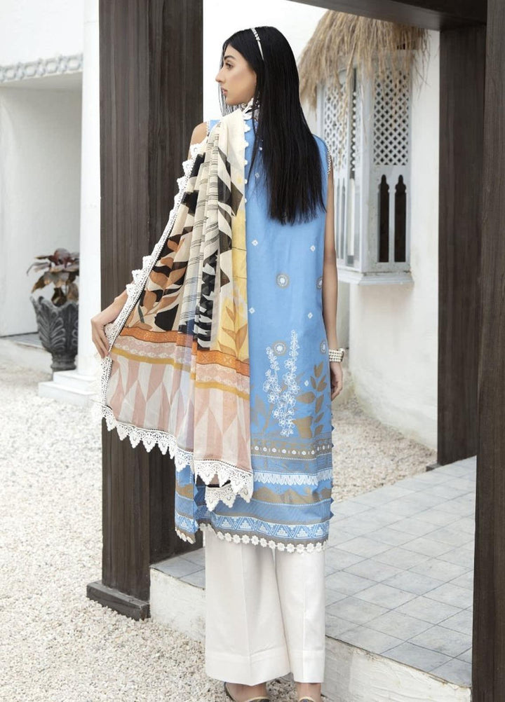 Sarang Prints by Ittehad Textiles Printed Lawn Suits Unstitched 3 Piece IT21SP 02 SP-BLUE ESSENSE - Summer Collection