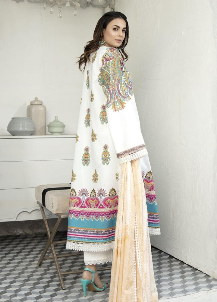 Sarang Prints by Ittehad Textiles Printed Lawn Suits Unstitched 3 Piece IT21SP 08 SP-FLORAL PAISELY - Summer Collection