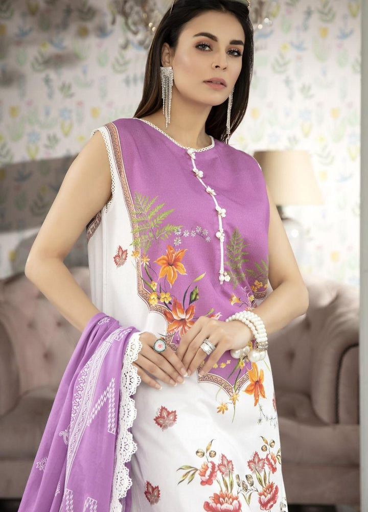 Sarang Prints by Ittehad Textiles Printed Lawn Suits Unstitched 3 Piece IT21SP 12 SP-ORNET FRAME - Summer Collection