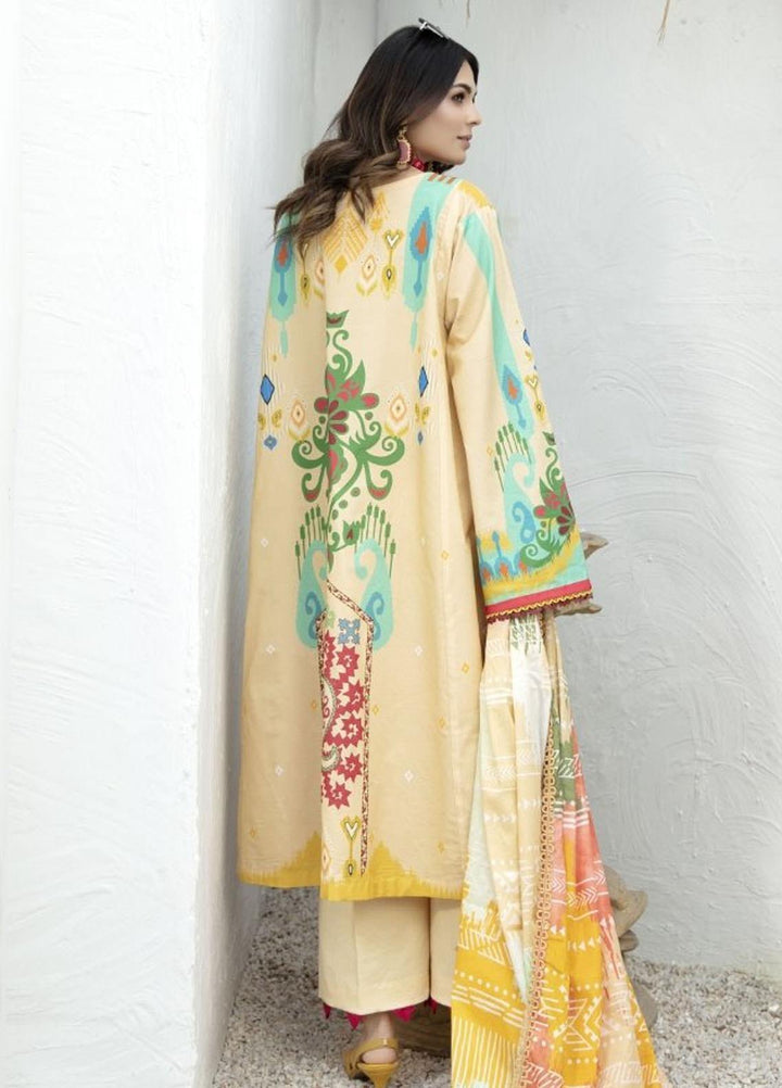 Sarang Prints by Ittehad Textiles Printed Lawn Suits Unstitched 3 Piece IT21SP 17 SP-ROUGE LVORY - Summer Collection