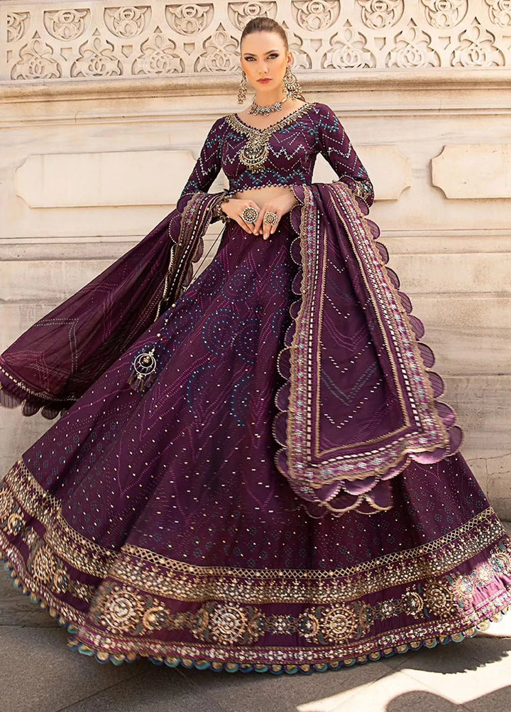 Sateen By Maria B Embroidered Suit Unstitched 3 Piece MB24S D-02 - Formal Collection