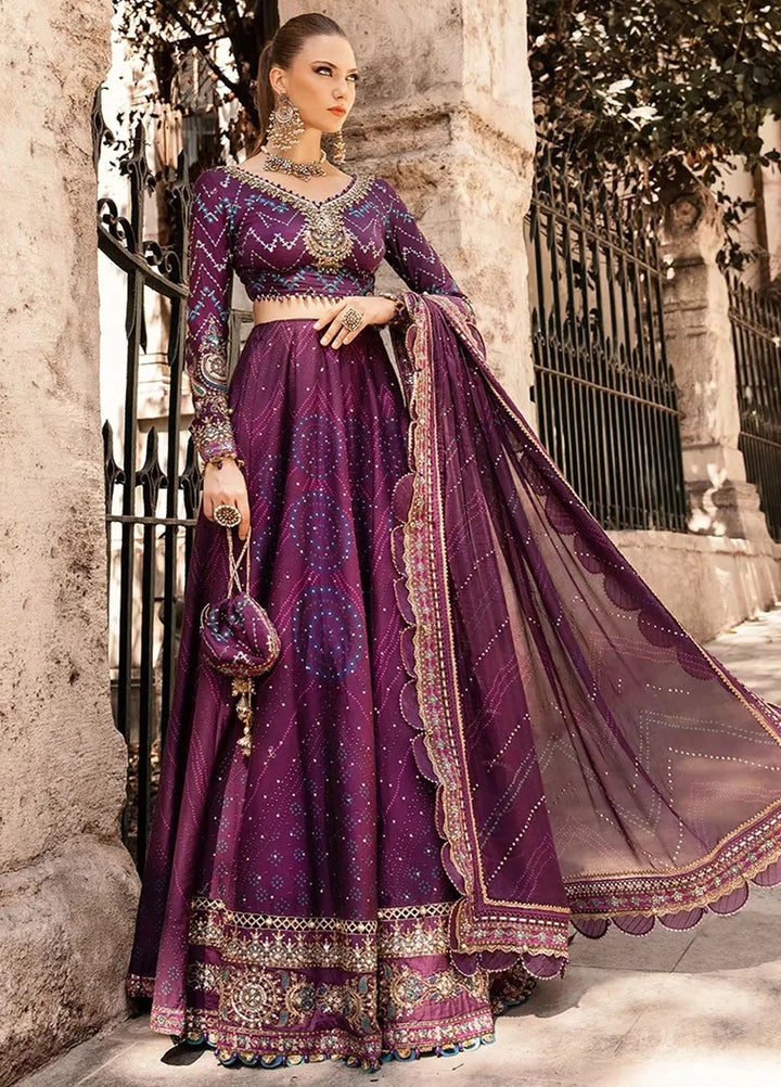 Sateen By Maria B Embroidered Suit Unstitched 3 Piece MB24S D-02 - Formal Collection