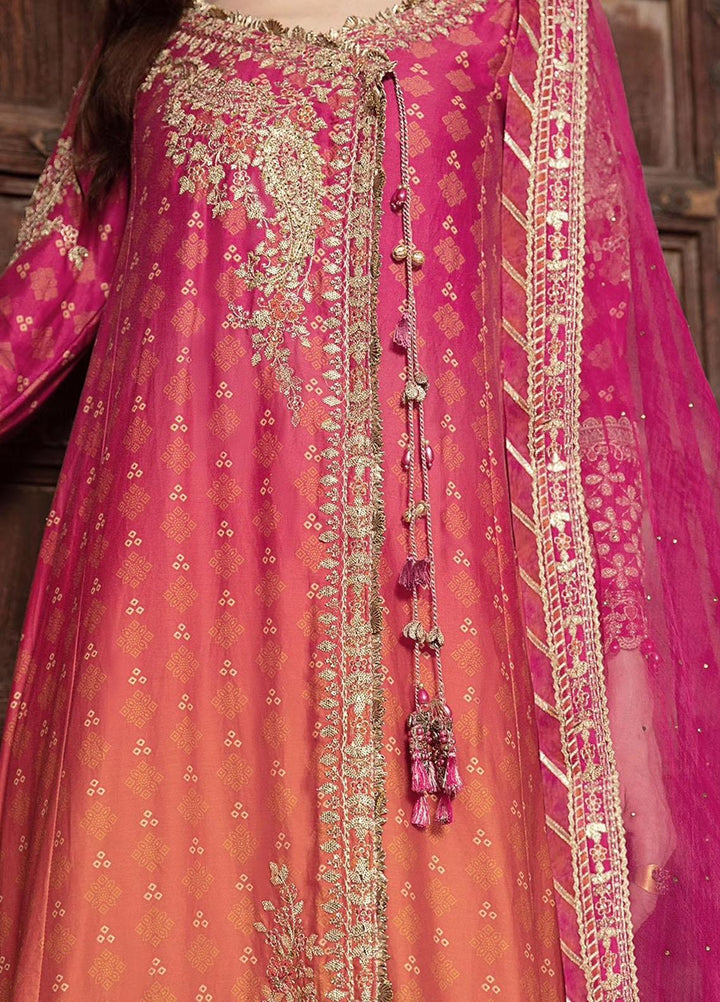 Sateen By Maria B Embroidered Cotton Suits Unstitched 3 Piece MB23ST D-09 - Luxury Collection