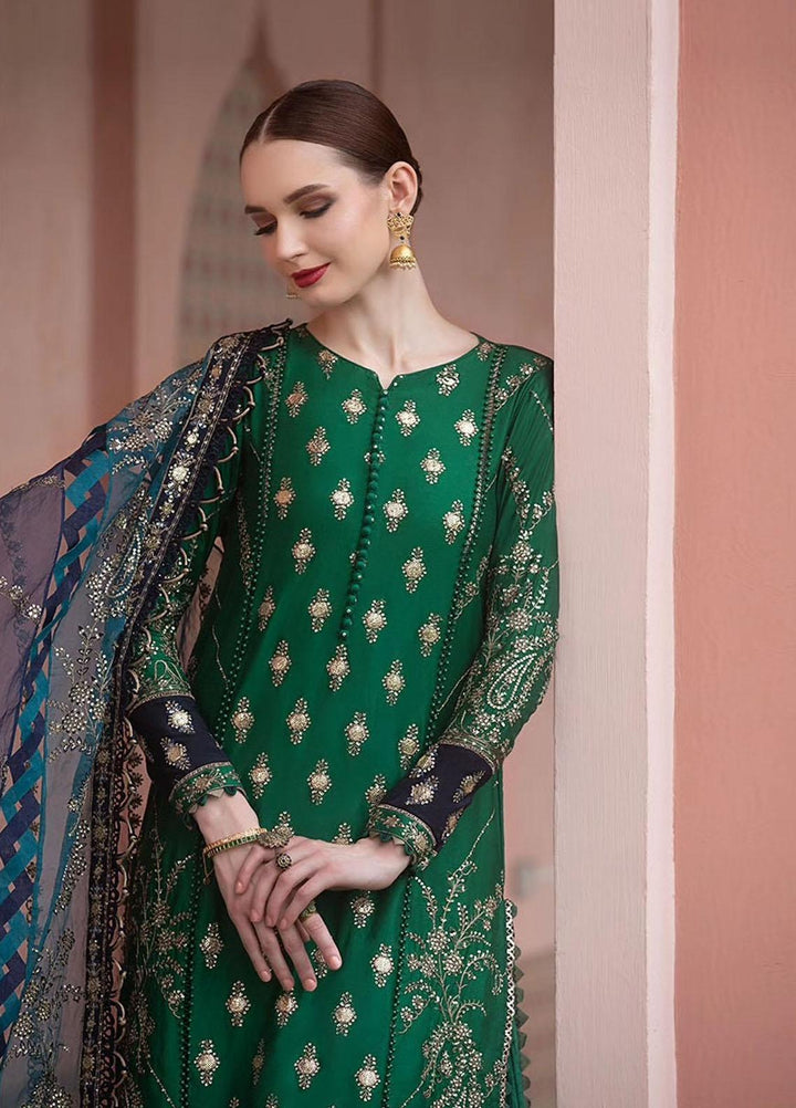 Sateen By Maria B Embroidered Cotton Suits Unstitched 3 Piece MB23ST D-11 - Luxury Collection