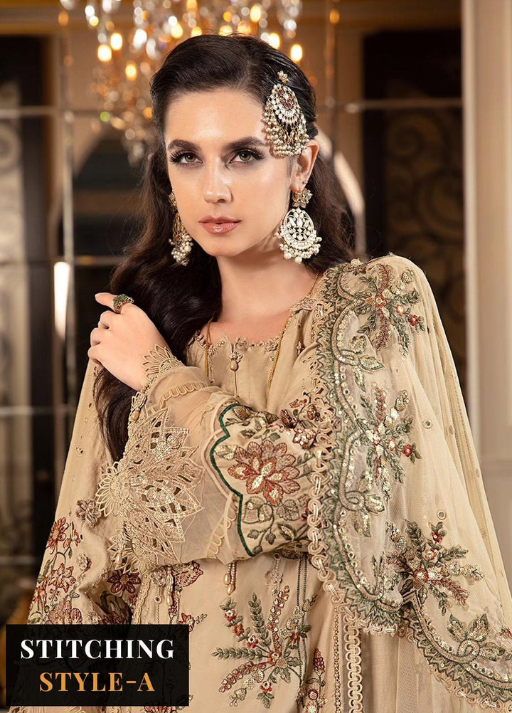 Sateen By Maria B Embroidered Cotton Suits Unstitched 3 Piece MB23ST D-12 - Luxury Collection