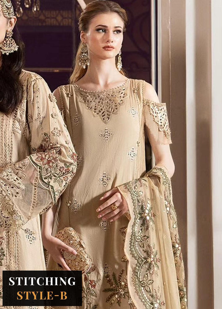 Sateen By Maria B Embroidered Cotton Suits Unstitched 3 Piece MB23ST D-12 - Luxury Collection