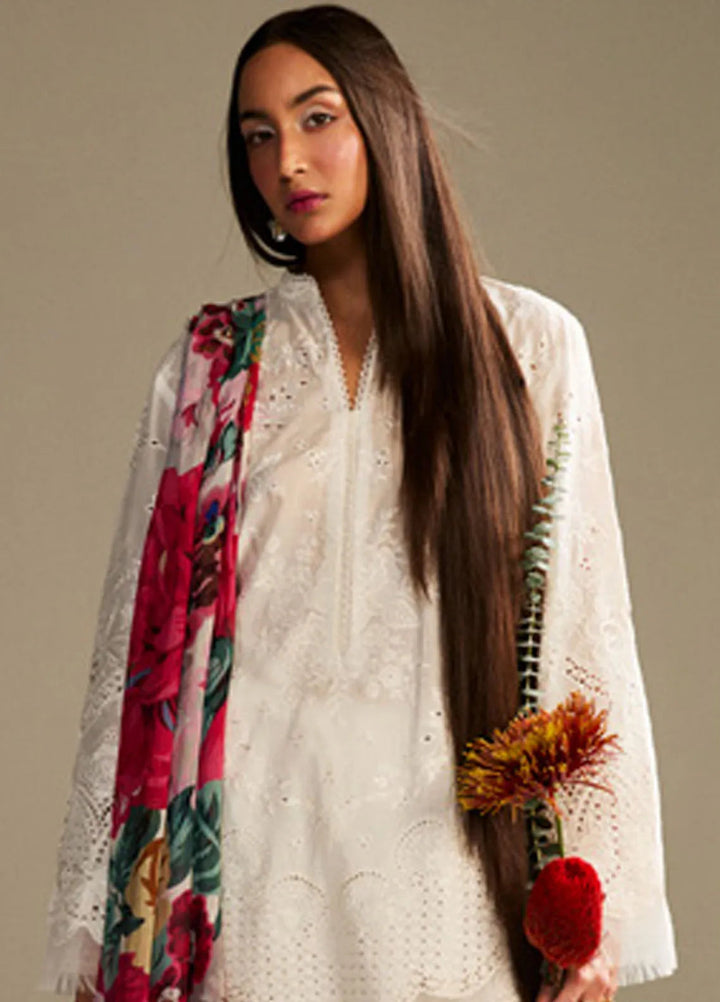 Satori by Zara Shahjahan Embroidered Lawn Suit Unstitched 3 Piece ZS25SL D-01 A Kaori - Summer Collection