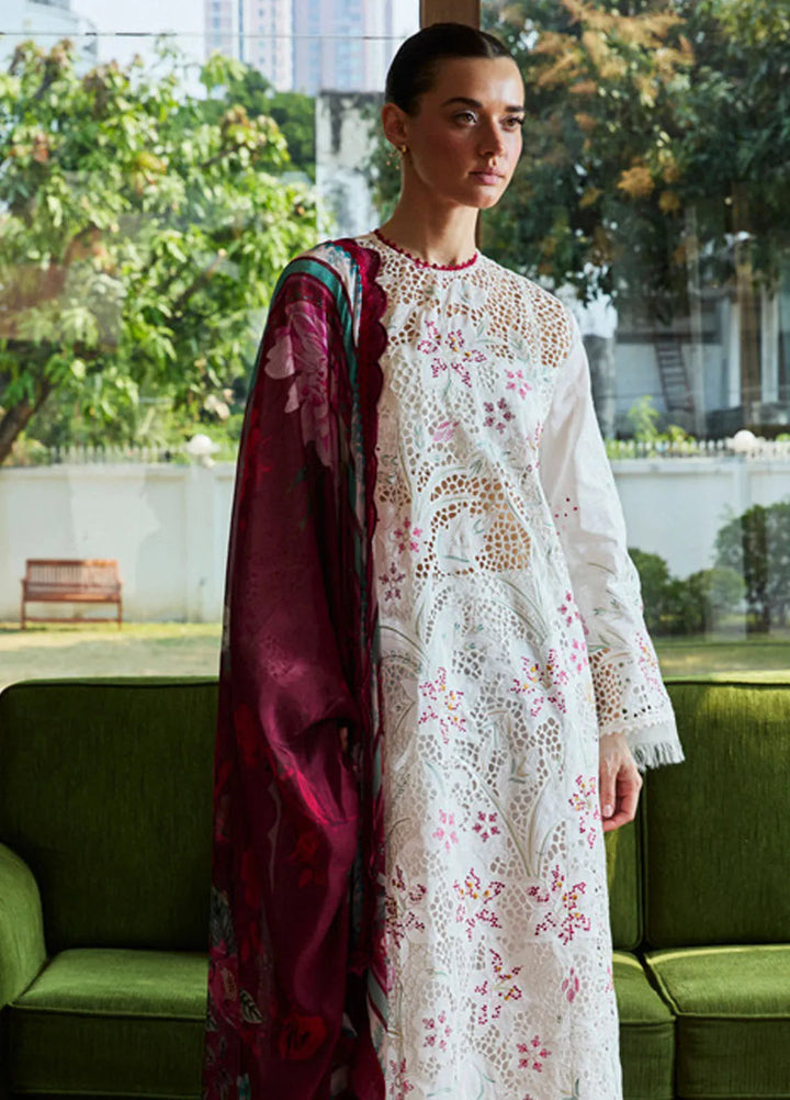 Satori by Zara Shahjahan Embroidered Lawn Suit Unstitched 3 Piece ZS25SL D-03 A Umi - Summer Collection
