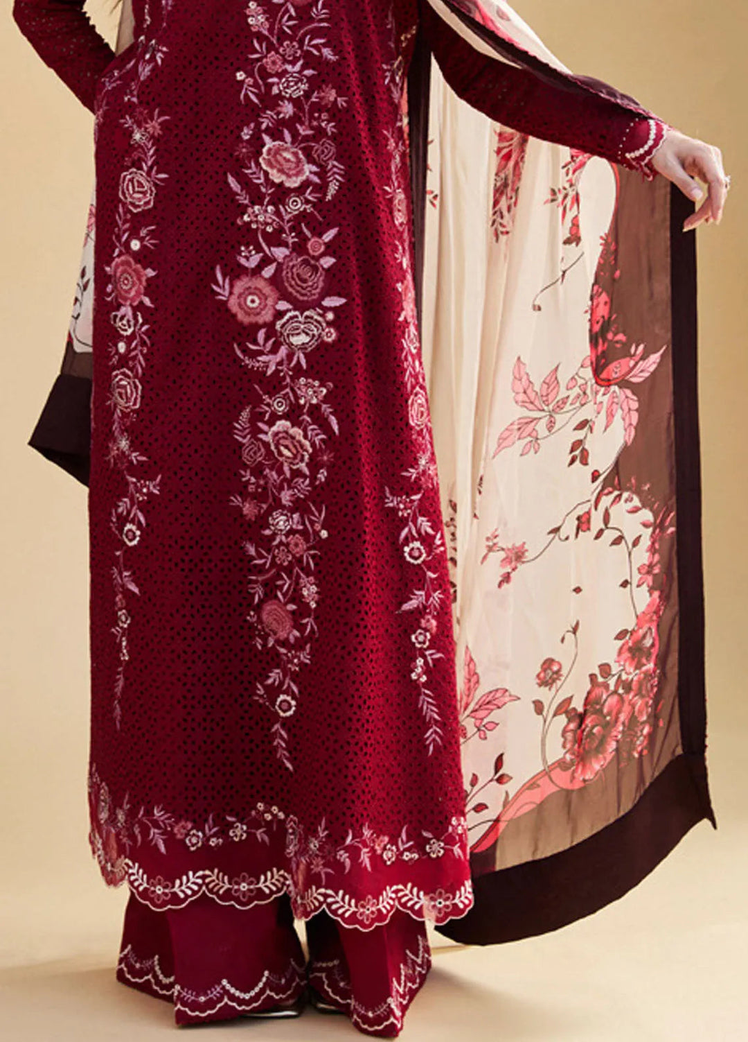 Satori by Zara Shahjahan Embroidered Lawn Suit Unstitched 3 Piece ZS25SL D-05 B Asa - Summer Collection