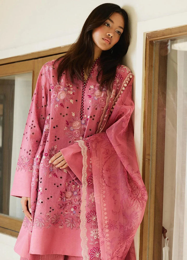 Satori by Zara Shahjahan Embroidered Lawn Suit Unstitched 3 Piece ZS25SL D-10 B Kairo - Summer Collection