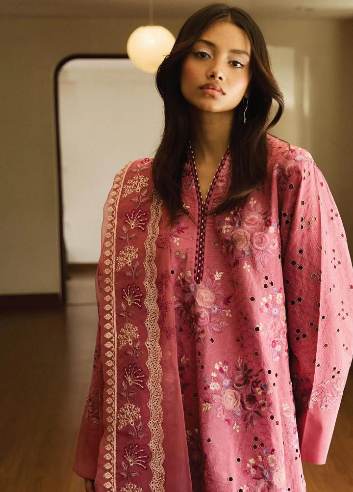 Satori by Zara Shahjahan Embroidered Lawn Suit Unstitched 3 Piece ZS25SL D-10 B Kairo - Summer Collection