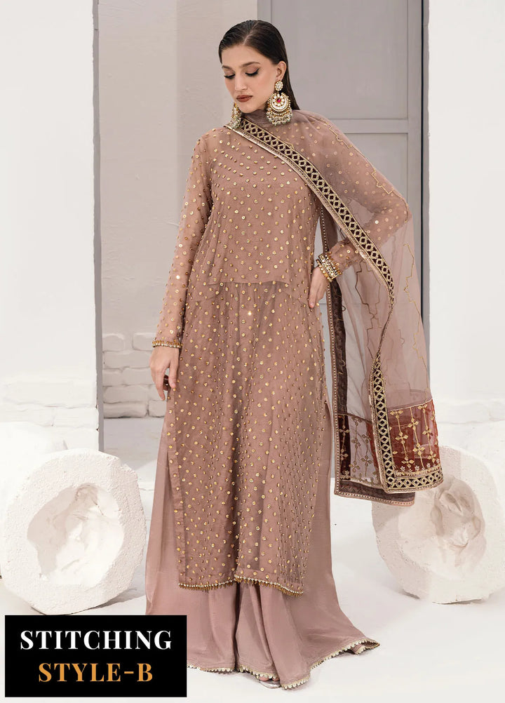 Savoir by Sahane Embroidered Organza Suits Unstitched 3 Piece CT-140001 Lirio - Luxury Collection