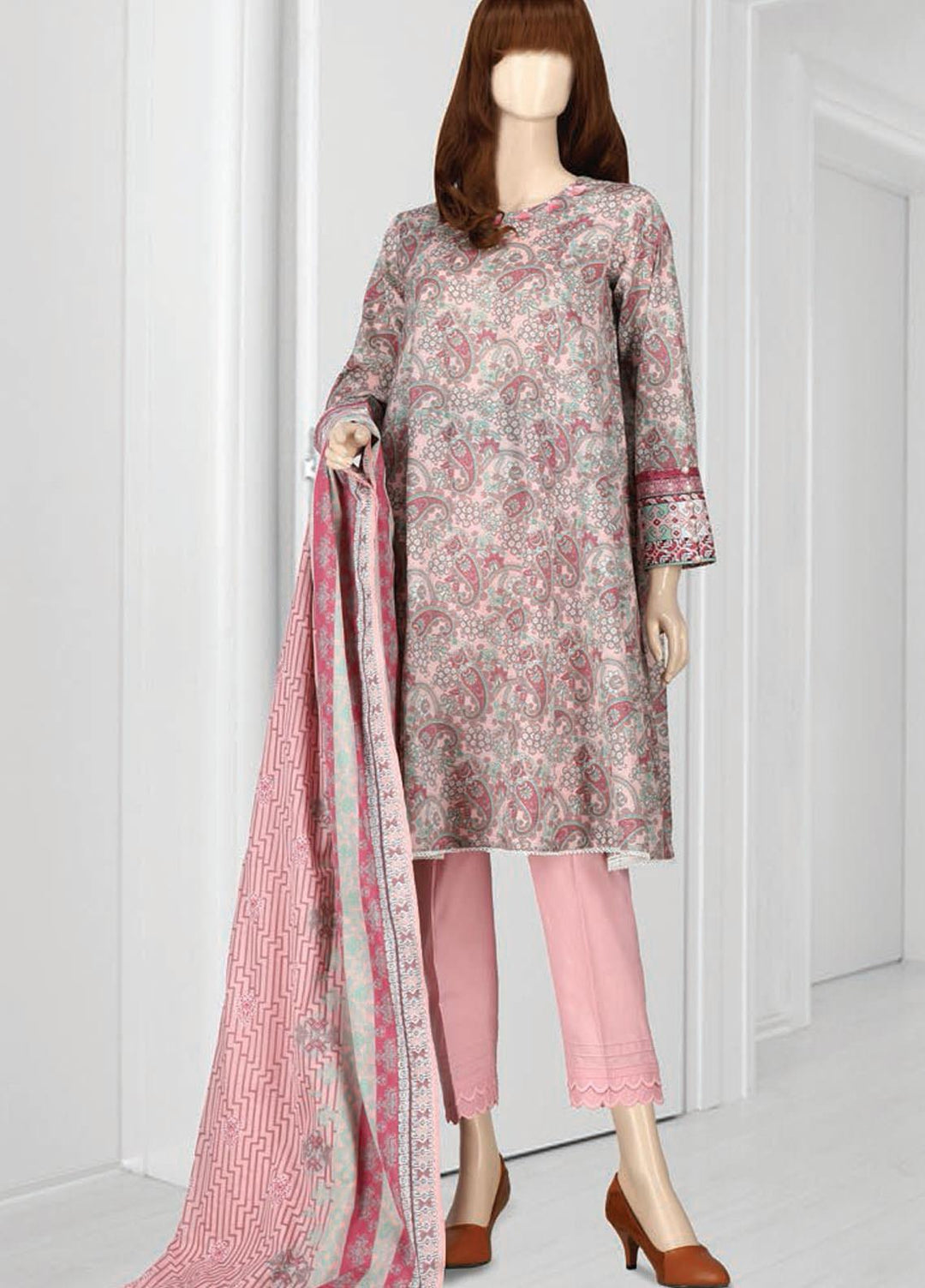Mushk By Saya Printed Lawn Suits Unstitched 3 Piece SY21MUP-2108-3B MUKHALAT - Summer Collection