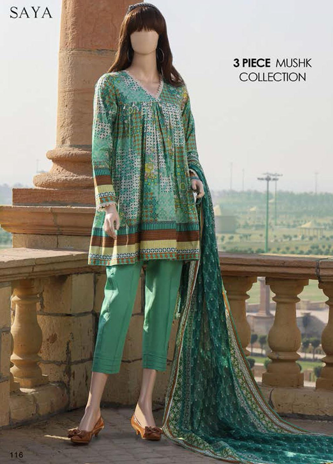 Saya Embroidered Lawn Suits Unstitched 3 Piece SY21SS NOOREH (UG-2108-7B) - Spring / Summer Collection