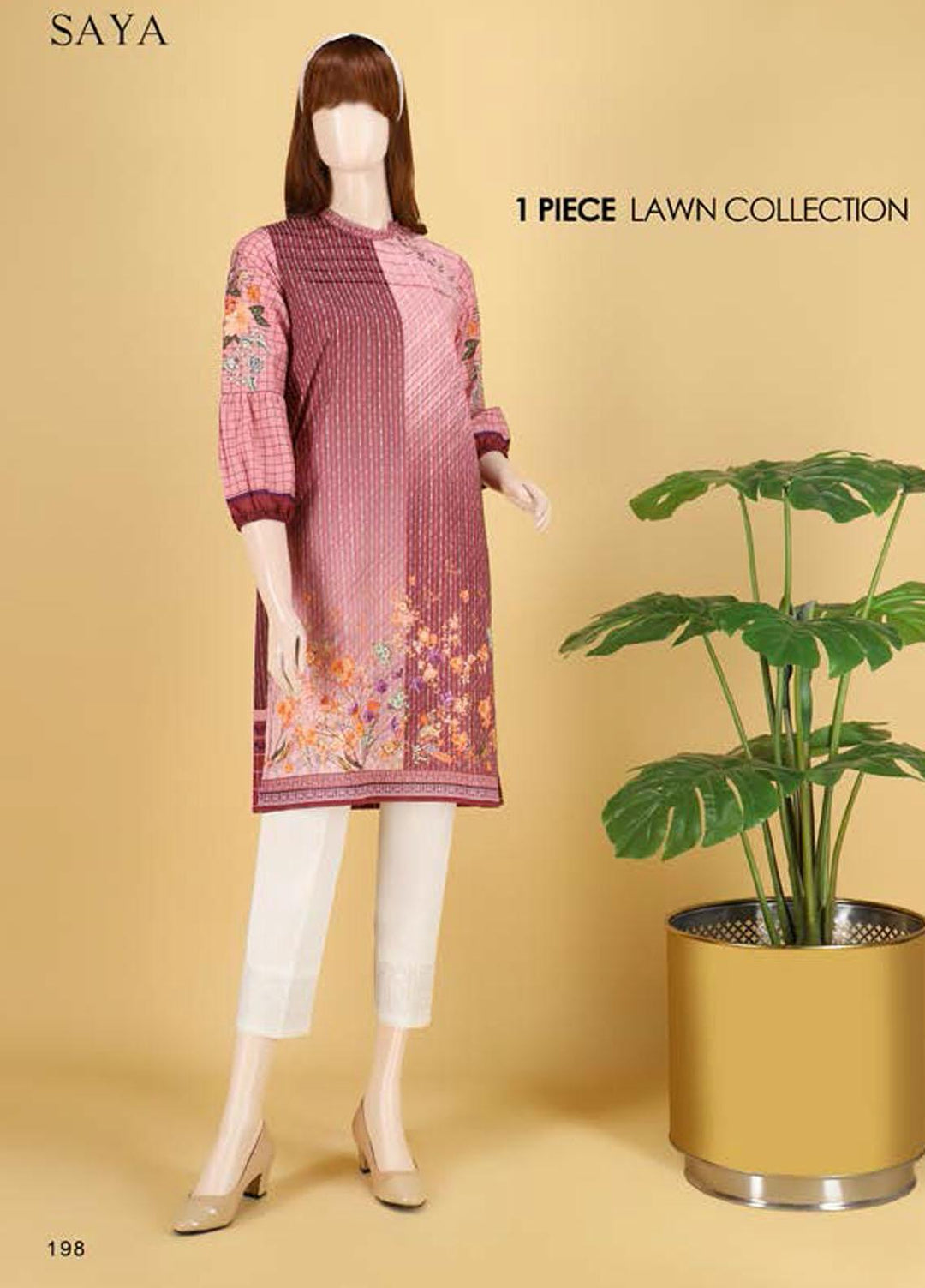 Saya Embroidered Lawn Unstitched Kurties SY21SS OMBRE MADNESS (UP-2103-07C) - Spring / Summer Collection